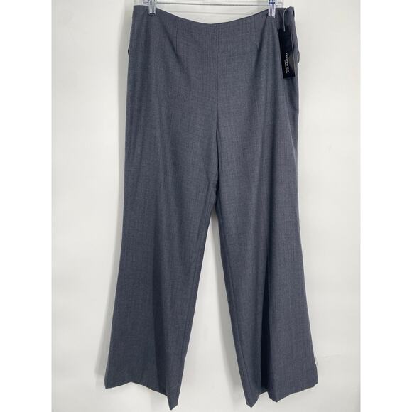 Jones New York Pants Women’s 12 Gray Wool Dress Wide Leg Professional Career - Picture 1 of 9